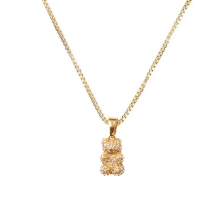 Bear charm necklace