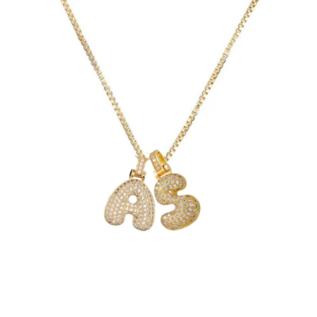 Double initial necklace