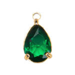 Green teardrop charm