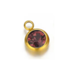 Burgundy stud charm