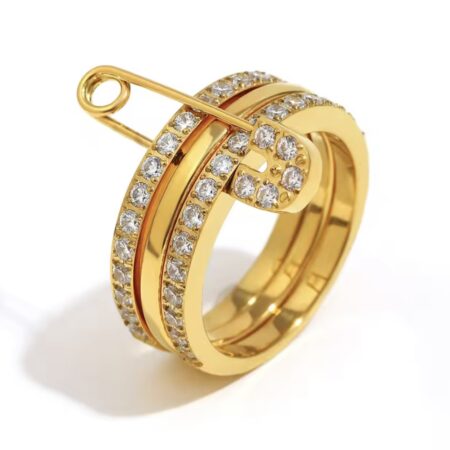Studded pin ring