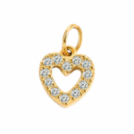 Hollow heart charm
