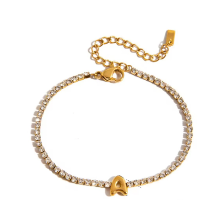 Initial tennis bracelet